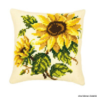 Vervaco stamped cross stitch kit cushion Sunflowers, DIY