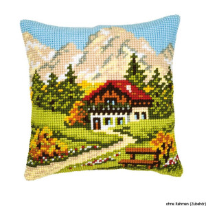 Vervaco stamped cross stitch kit cushion Mountain...