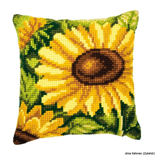 Vervaco stamped cross stitch kit cushion Sunflower, DIY
