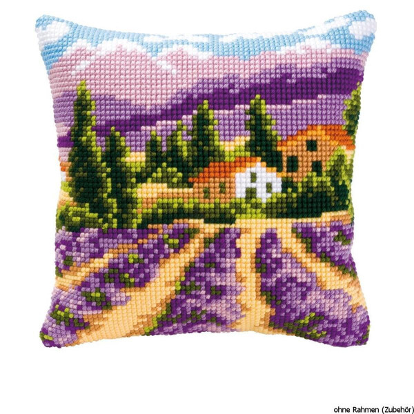 Vervaco stamped cross stitch kit cushion Provence, DIY