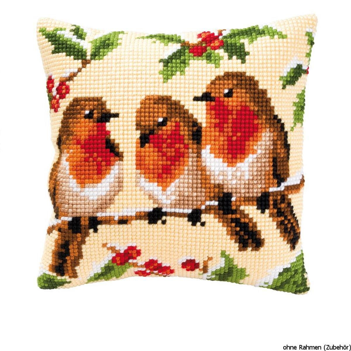 Vervaco stamped cross stitch kit cushion Threes a...
