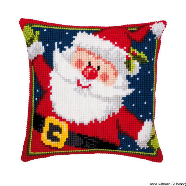 Vervaco stamped cross stitch kit cushion Father Christmas, DIY