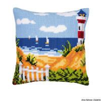 Vervaco stamped cross stitch kit cushion Seascape, DIY