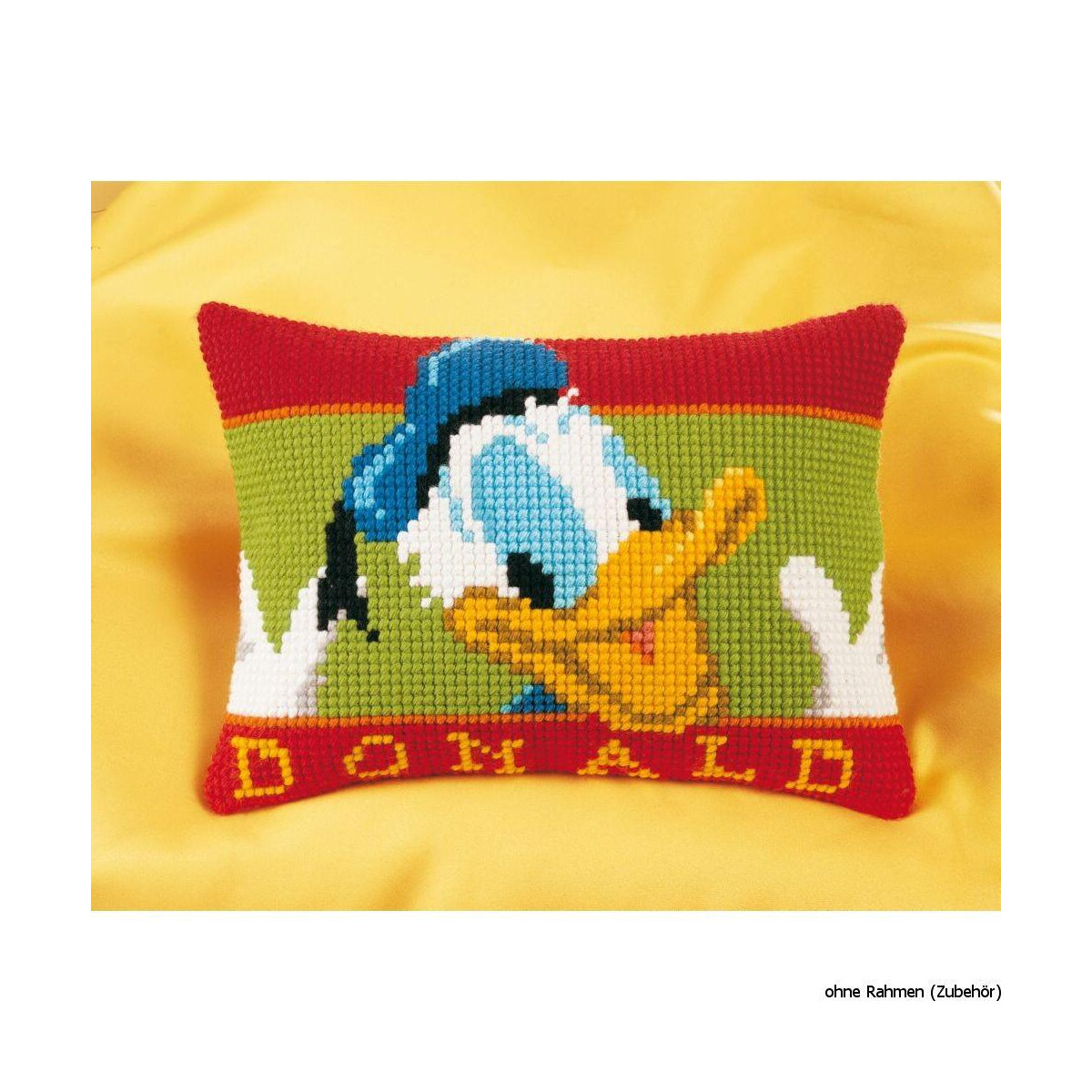 Vervaco stamped cross stitch kit cushion Disney Donald...