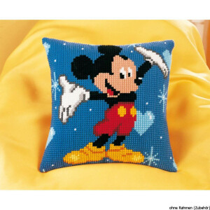 Vervaco stamped cross stitch kit cushion Disney Mickey...