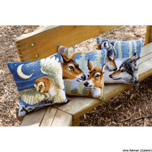 Vervaco stamped cross stitch kit cushion Owls on the...