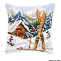 Подушка для вышивания крестом Vervaco "Восхитительно! Зима", дизайн вышивки предварительно нарисован