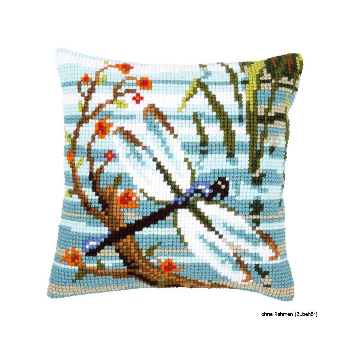 Vervaco stamped cross stitch kit cushion Dragonfly, DIY