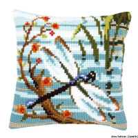 Vervaco stamped cross stitch kit cushion Dragonfly, DIY