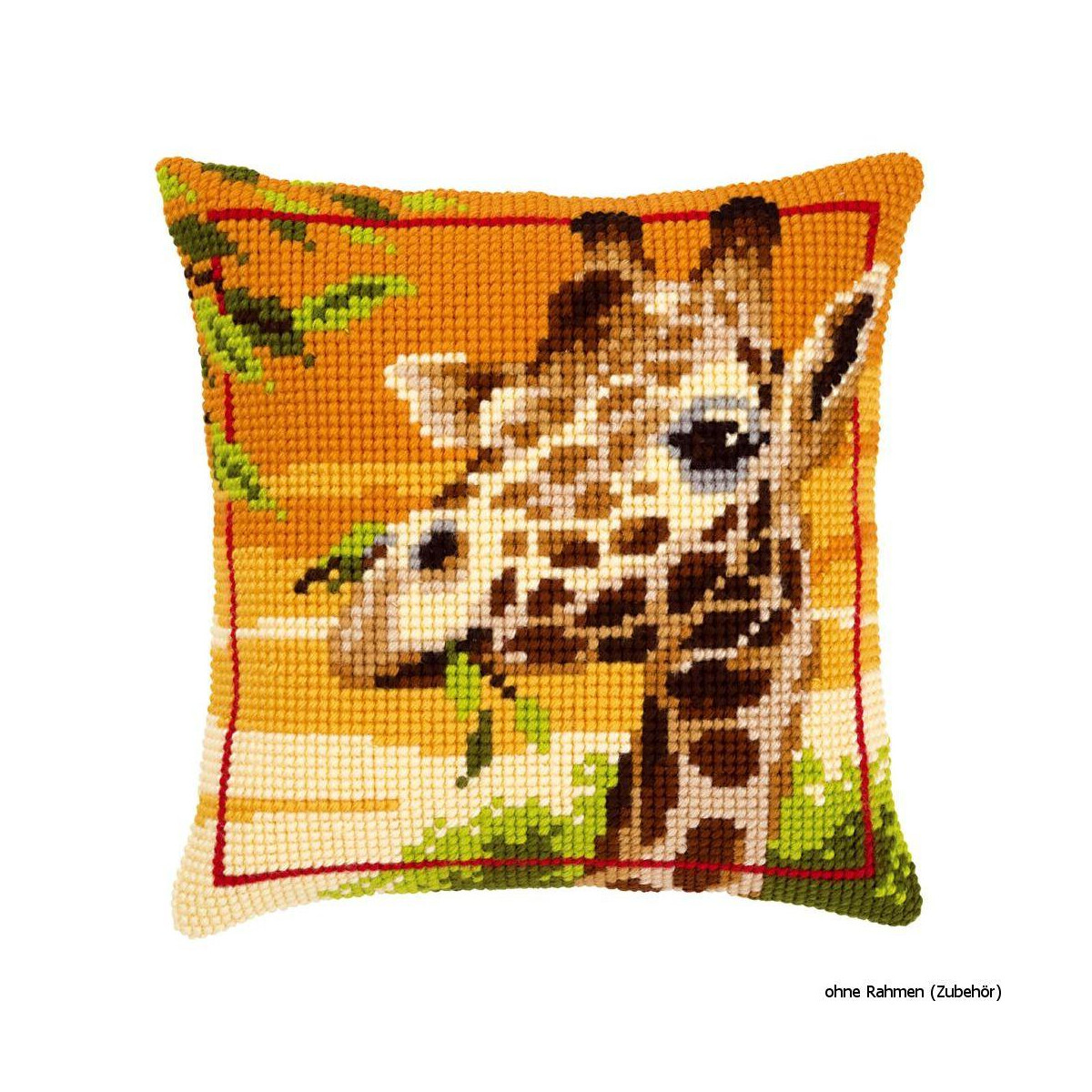 Vervaco stamped cross stitch kit cushion Giraffe, DIY