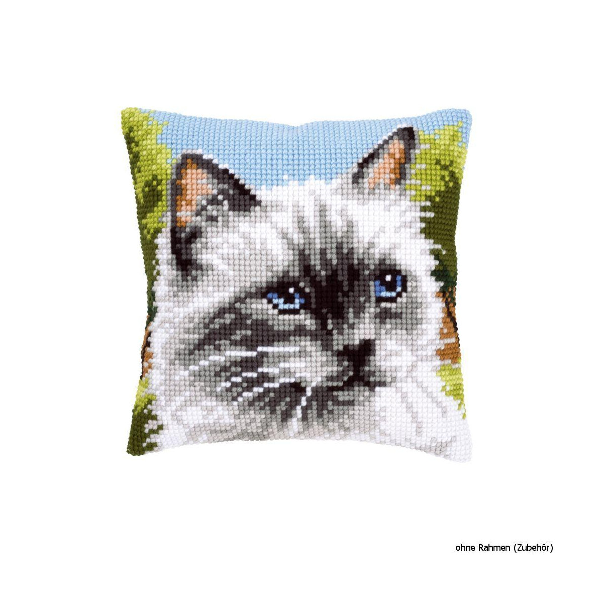 Vervaco stamped cross stitch kit cushion Siamese cat, DIY