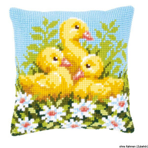 Vervaco stamped cross stitch kit cushion Ducklings with...