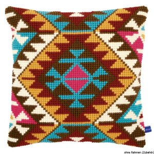 Vervaco stamped cross stitch kit cushion Ethnic print, DIY