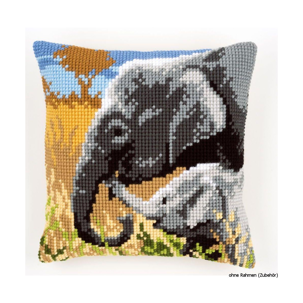 Vervaco stamped cross stitch kit cushion Elephant love, DIY