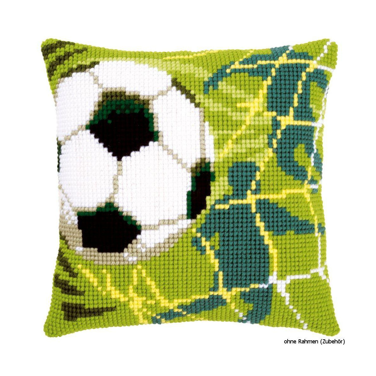 Vervaco stamped cross stitch kit cushion Football, DIY