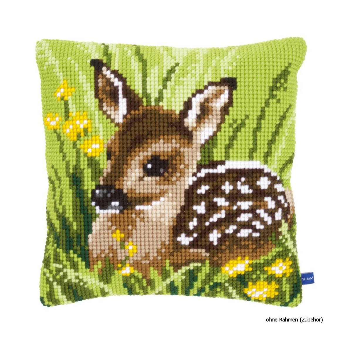 Vervaco stamped cross stitch kit cushion Little deer, DIY