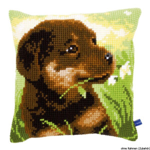Vervaco stamped cross stitch kit cushion Rottweiler...