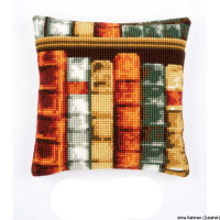 Подушка для вышивания крестом Vervaco "Книги", предварительно нарисованный дизайн вышивки