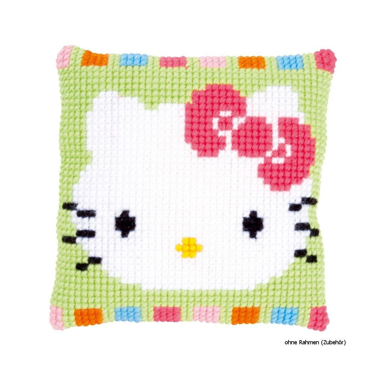 Vervaco stamped cross stitch kit cushion Hello Kitty in...