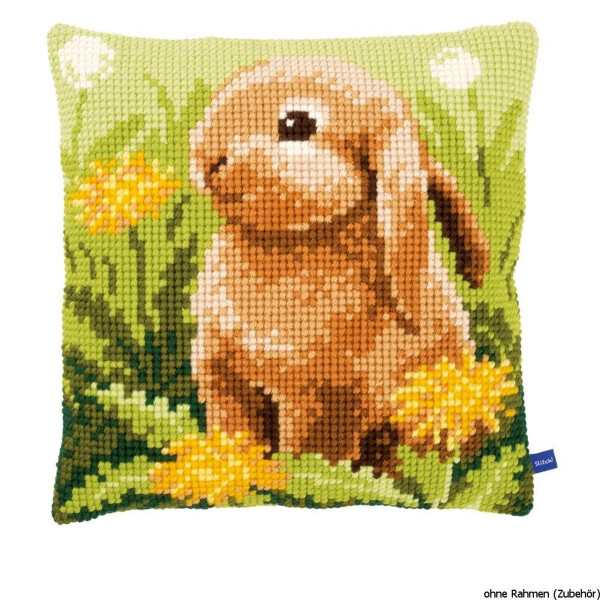 Vervaco stamped cross stitch kit cushion Little hare, DIY