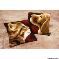 Подушка для вышивания крестом Vervaco "Кот наблюдает", дизайн вышивки предварительно нарисован