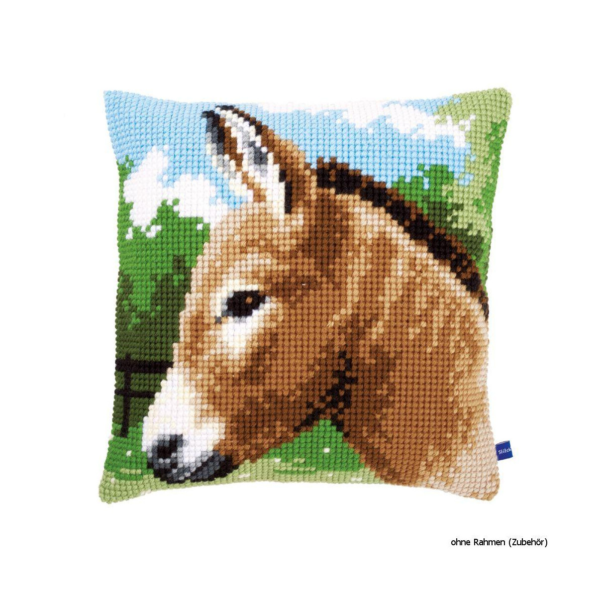 Vervaco stamped cross stitch kit cushion Donkey, DIY
