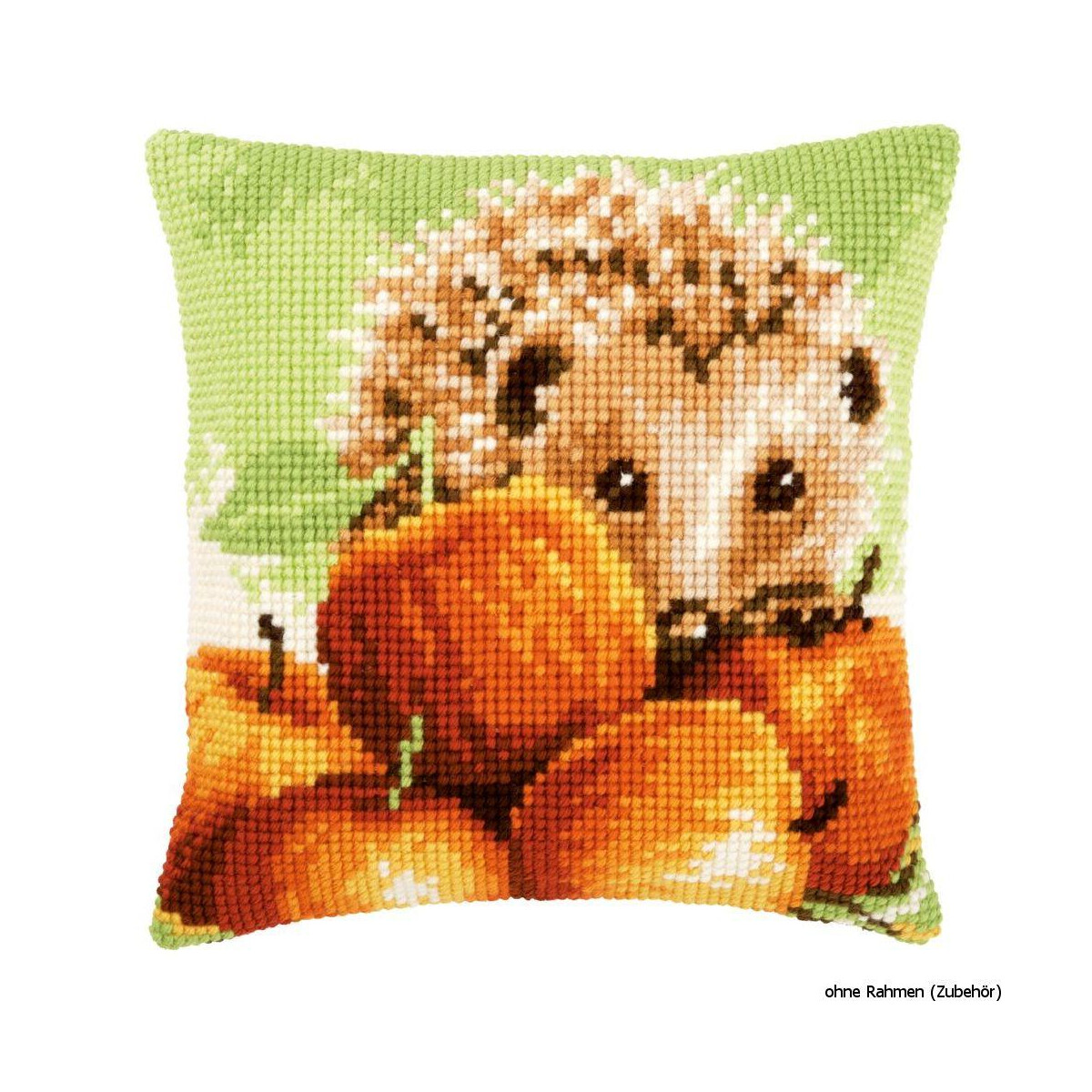 Vervaco stamped cross stitch kit cushion Hedgehog with...