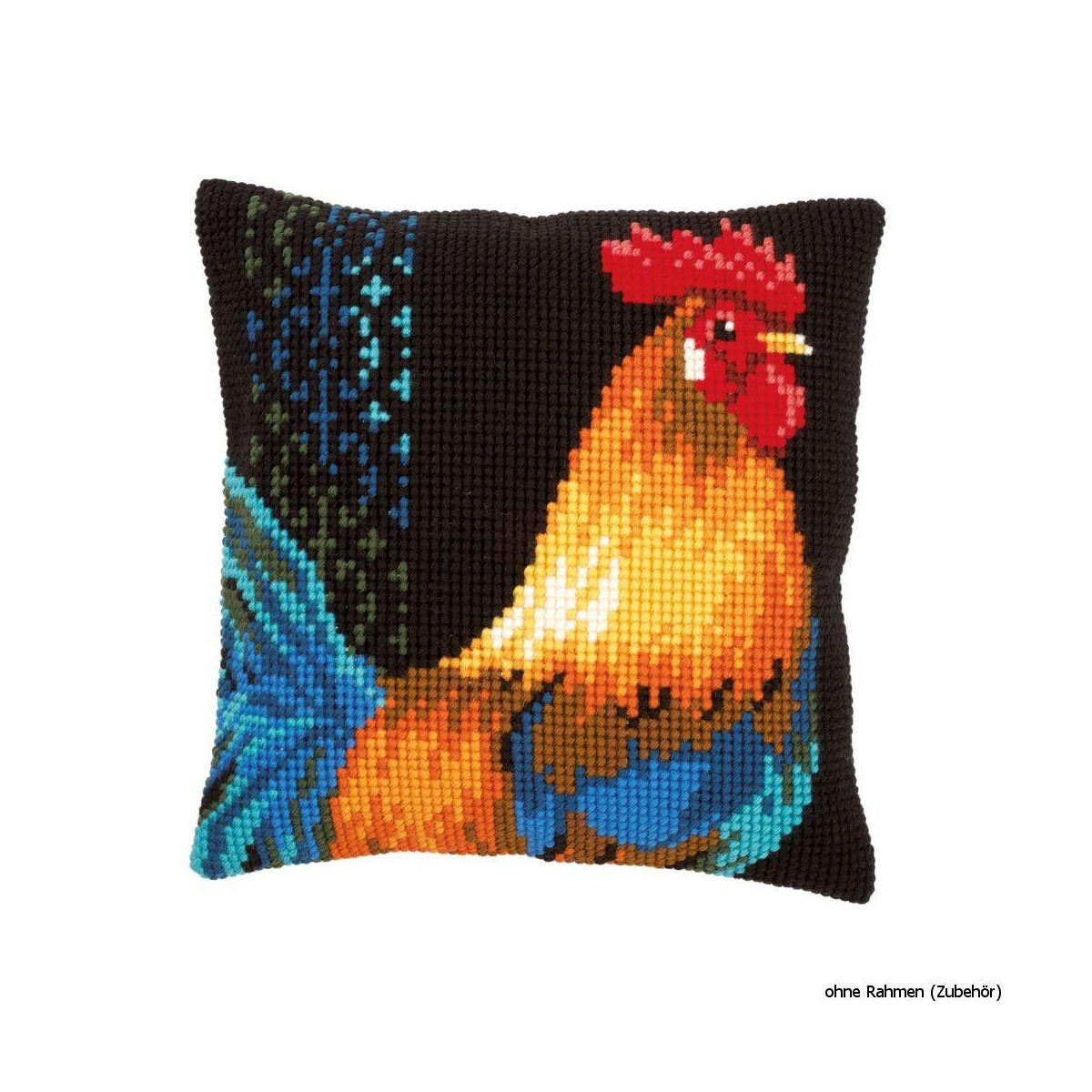 Vervaco stamped cross stitch kit cushion Rooster, DIY