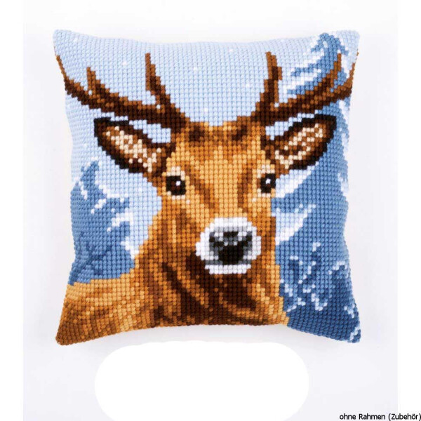 Vervaco stamped cross stitch kit cushion Deer, DIY