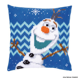 Vervaco stamped cross stitch kit cushion Disney Olaf, DIY