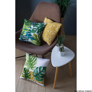 Vervaco stamped cross stitch kit cushion Botanical leave, DIY