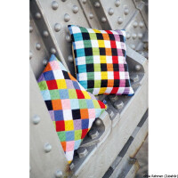 Vervaco длинный стяжек Набор подушка "Coloured Rhombs", дизайн вышивки предварительно нарисован