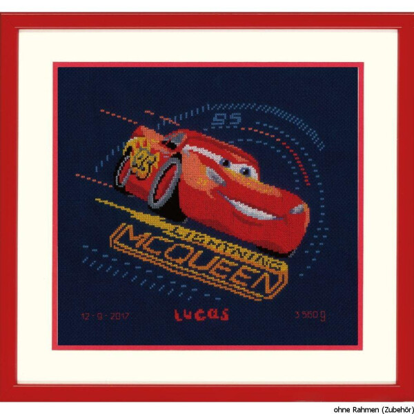 Vervaco Disney Embroidery Pack Counting Pattern "Lightning McQueen
