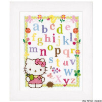 Vervaco Counted cross stitch kit Hello Kitty Learning ABC, DIY
