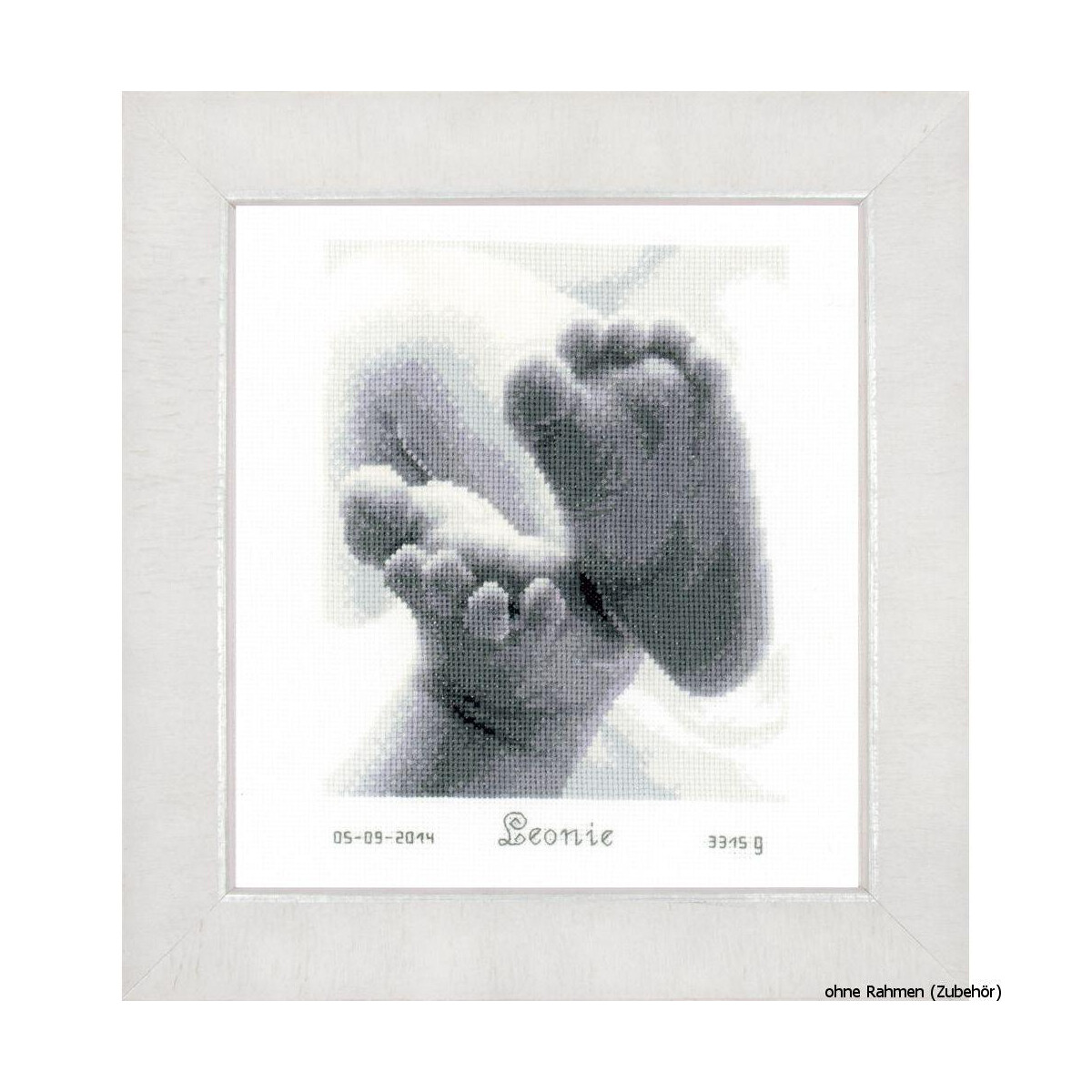 Vervaco Counted cross stitch kit Little baby feet, DIY