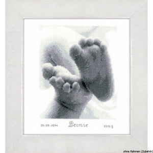 Vervaco Counted cross stitch kit Little baby feet, DIY