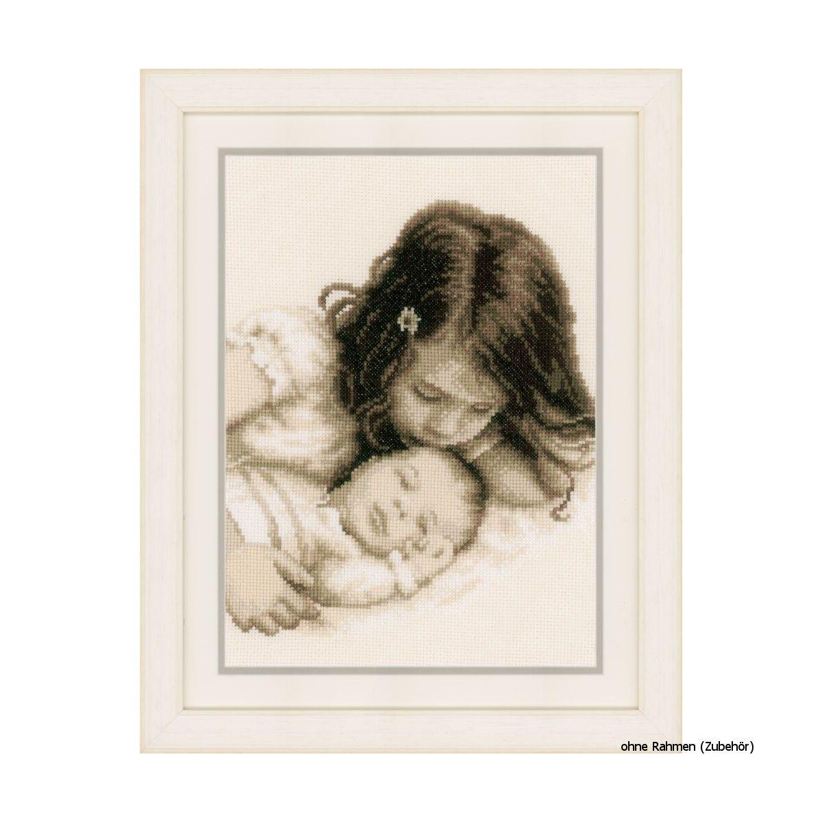 Vervaco Counted cross stitch kit Baby and sister, DIY