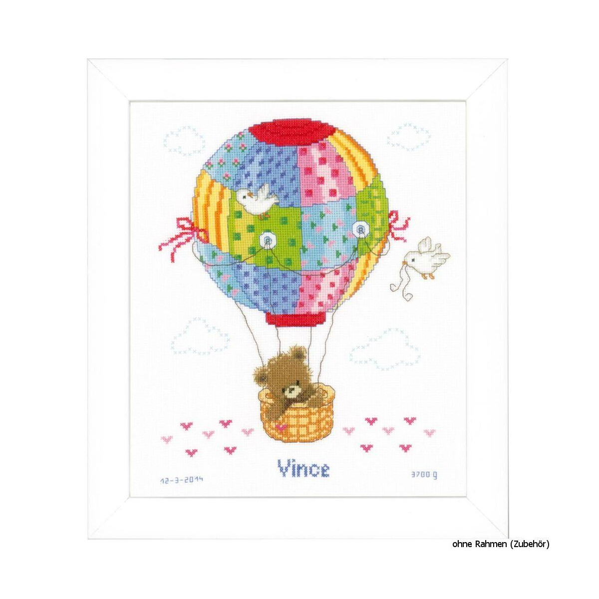 Vervaco Counted cross stitch kit Hot air balloon, DIY