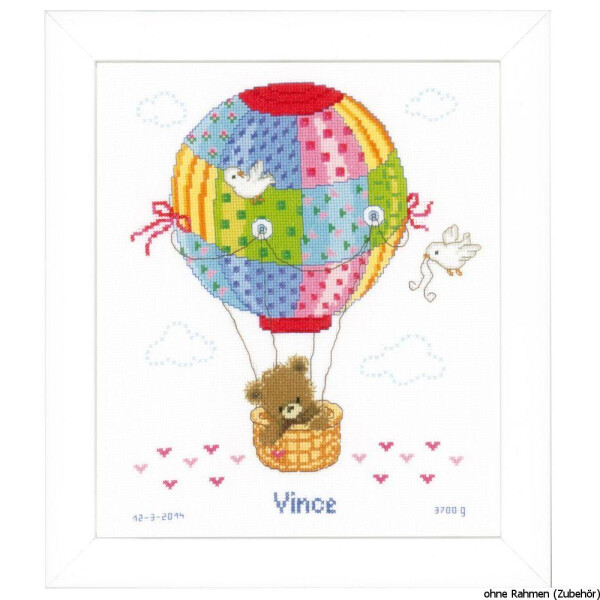 Vervaco Counted cross stitch kit Hot air balloon, DIY