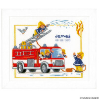 Paquete de bordado Vervaco patrón de recuento "En el cuerpo de bomberos