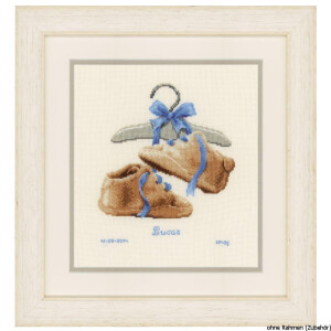 Vervaco Counted cross stitch kit My first shoes, DIY