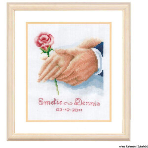Vervaco Counted cross stitch kit Wedding ring, DIY