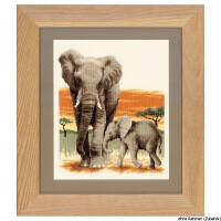 Vervaco набор для вышивания счетный крест "Elephants on the Road Aida