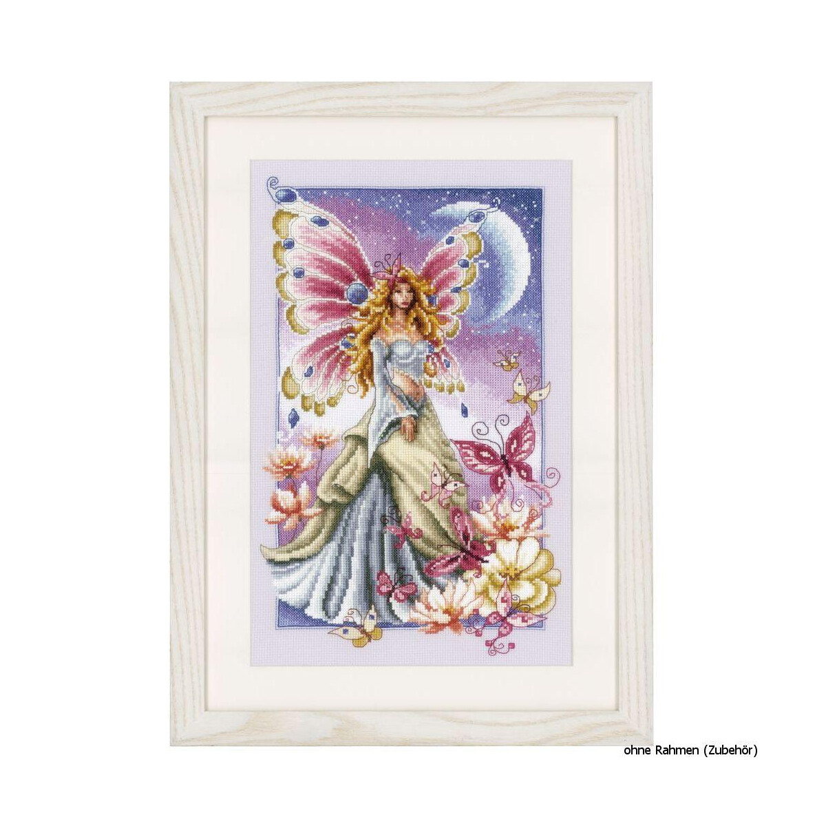 Vervaco Counted cross stitch kit Butterfly fairy, DIY