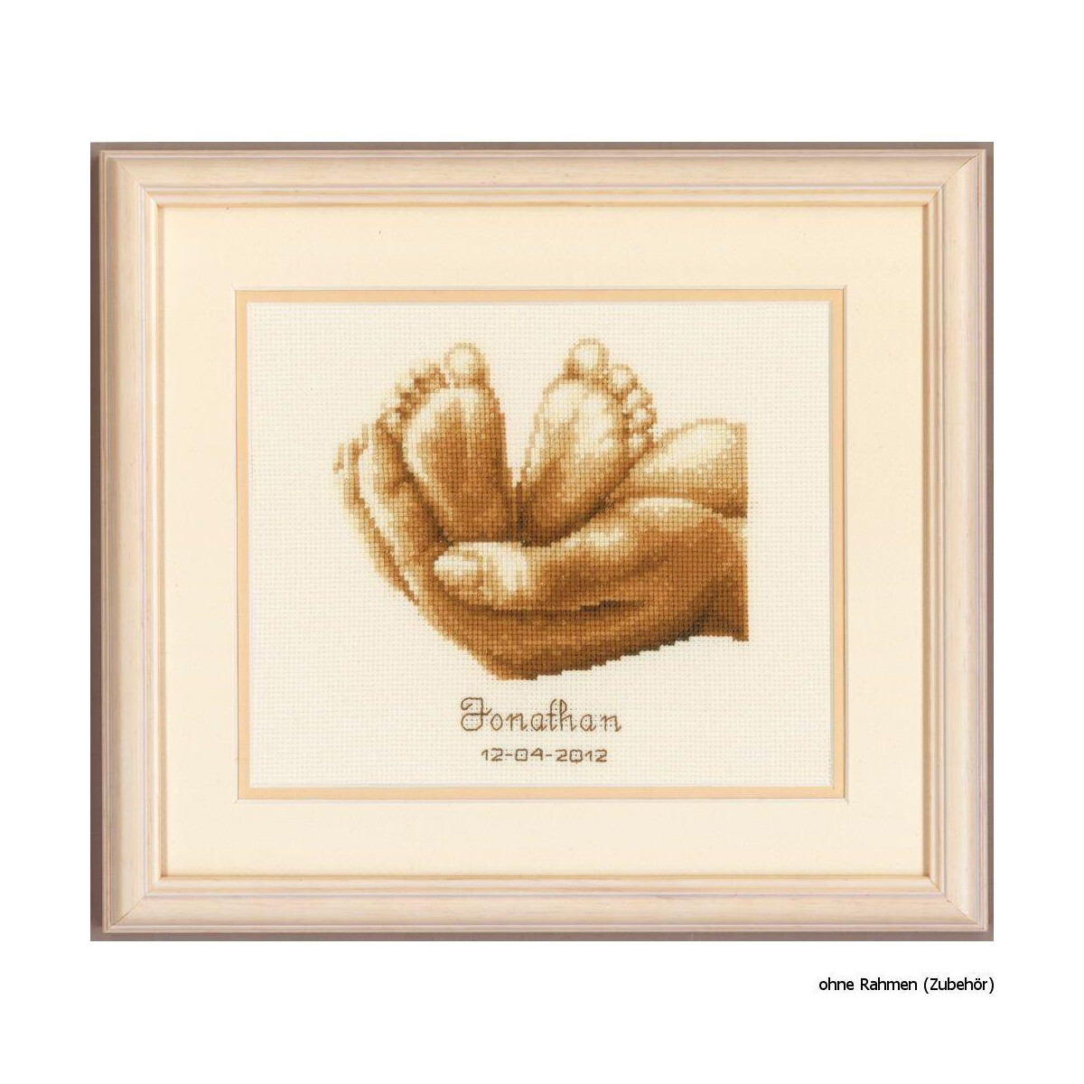 Vervaco Counted cross stitch kit Little feet, DIY