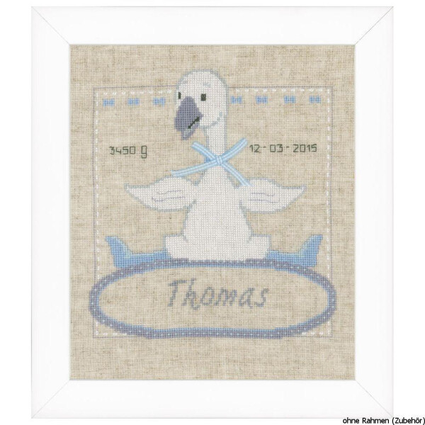 Vervaco cross stitch kit counted "goose with bow", DIY