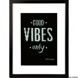 Vervaco Counted cross stitch kit Good vibes only, DIY