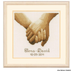 Vervaco Counted cross stitch kit Holding hands, DIY