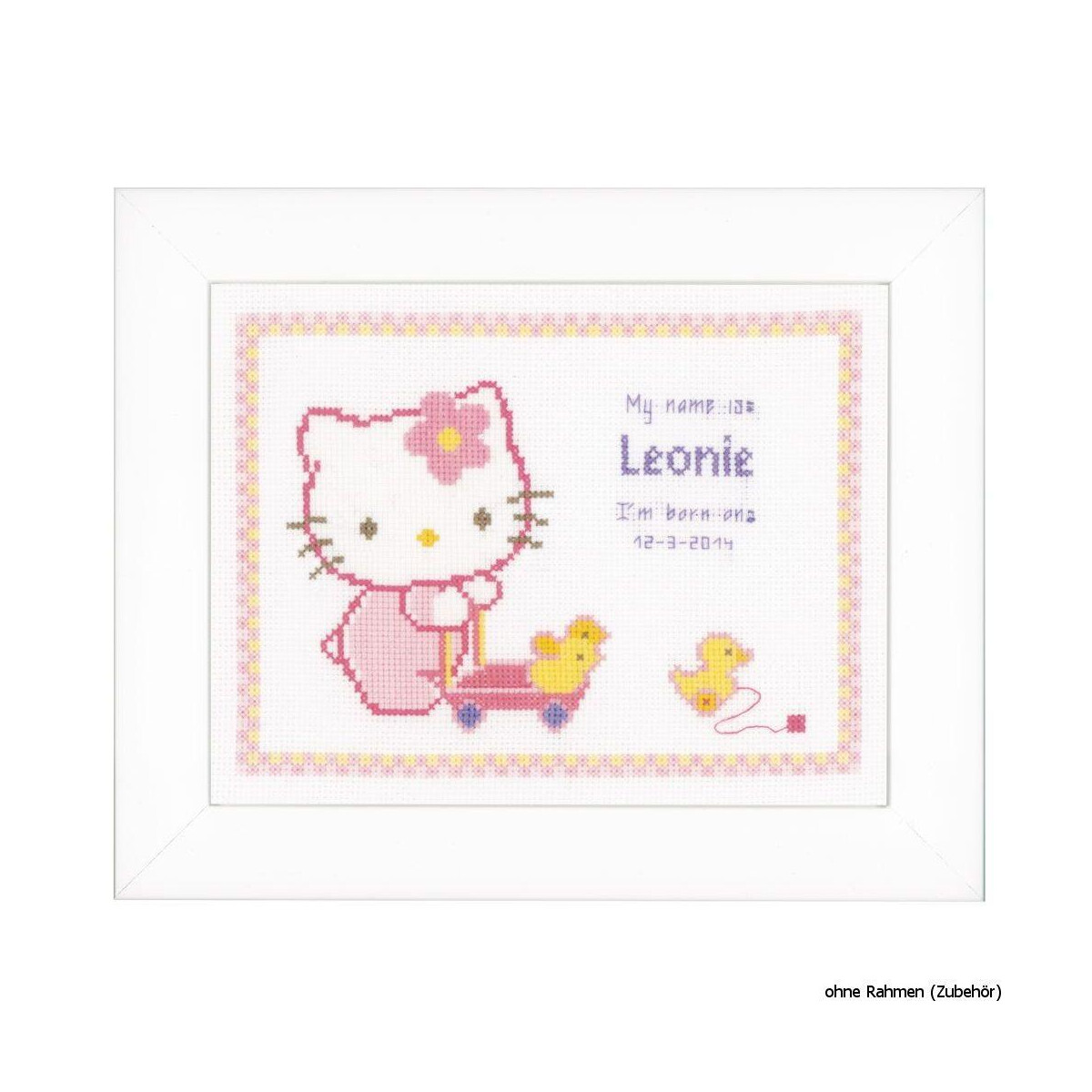 Vervaco Counted cross stitch kit Hello Kitty with duck, DIY