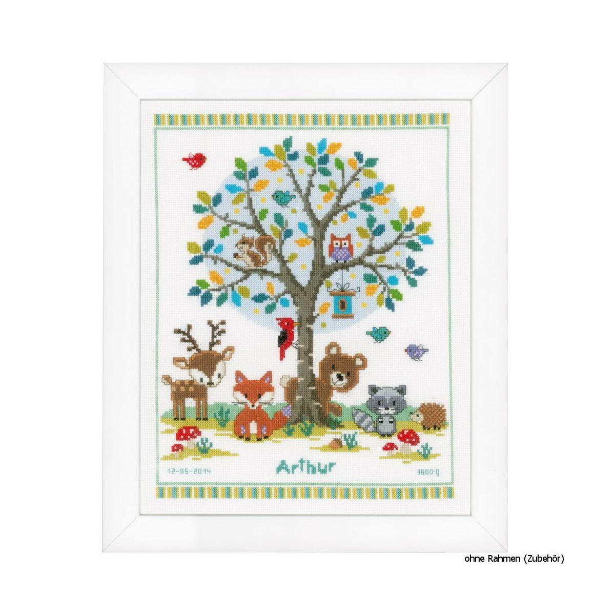 Vervaco Counted cross stitch kit In the woods, DIY